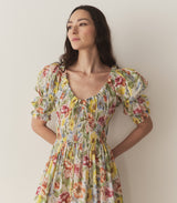 ISCHIA DRESS -- BLANC ANEMONE BLOOM