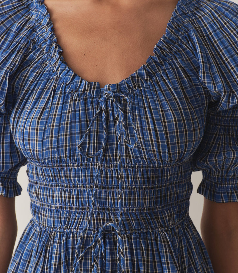 ISCHIA DRESS -- CASSIS CHECK