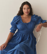 ISCHIA DRESS -- CORFU BLUE