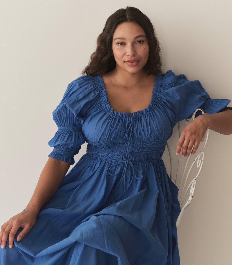 ISCHIA DRESS -- CORFU BLUE