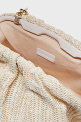 Light Raffia Slouchy Clutch