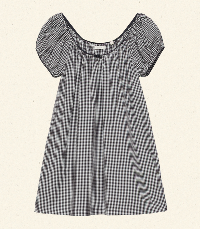 JULIA DRESS -- NOIR LA MADDALENA GINGHAM
