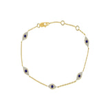 Diamond & Sapphire Eye Bracelet