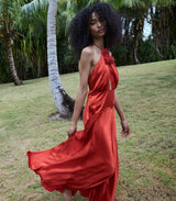 LILAIA DRESS -- FIERY CORAL