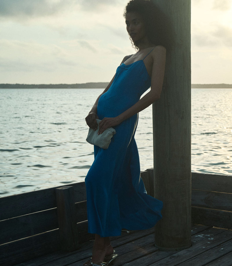 LORRAINE DRESS -- BLUE TOURMALINE