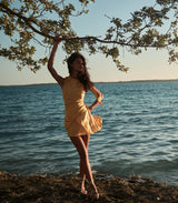 MARCELLA DRESS -- GILDED MARGUERITE JOLIE