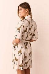 Marisa Cloud Jersey Short Robe in Sahara