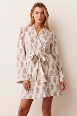 Meadow Cloud Jersey Classic Short Robe in Boheme