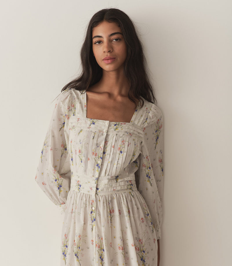 MINTA DRESS -- PAINTED BOUQUET