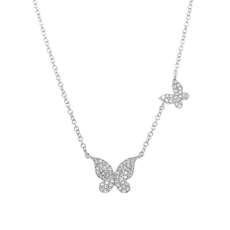Diamond Butterflies Necklace