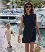 MONROE DRESS -- NAVY