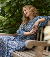 NAYELI DRESS -- BLEU SOLEIL FLEURIT
