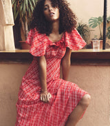 NEVARA DRESS -- SYLVIE PLAID