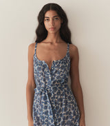 NEVITA DRESS -- BLEU SOLEIL FLEURIT