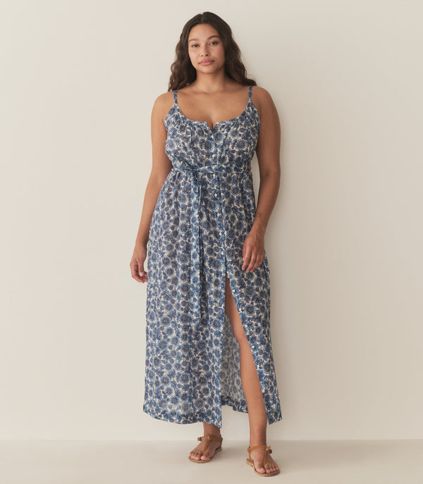 NEVITA DRESS -- BLEU SOLEIL FLEURIT