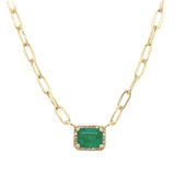 Emerald & Diamond Necklace