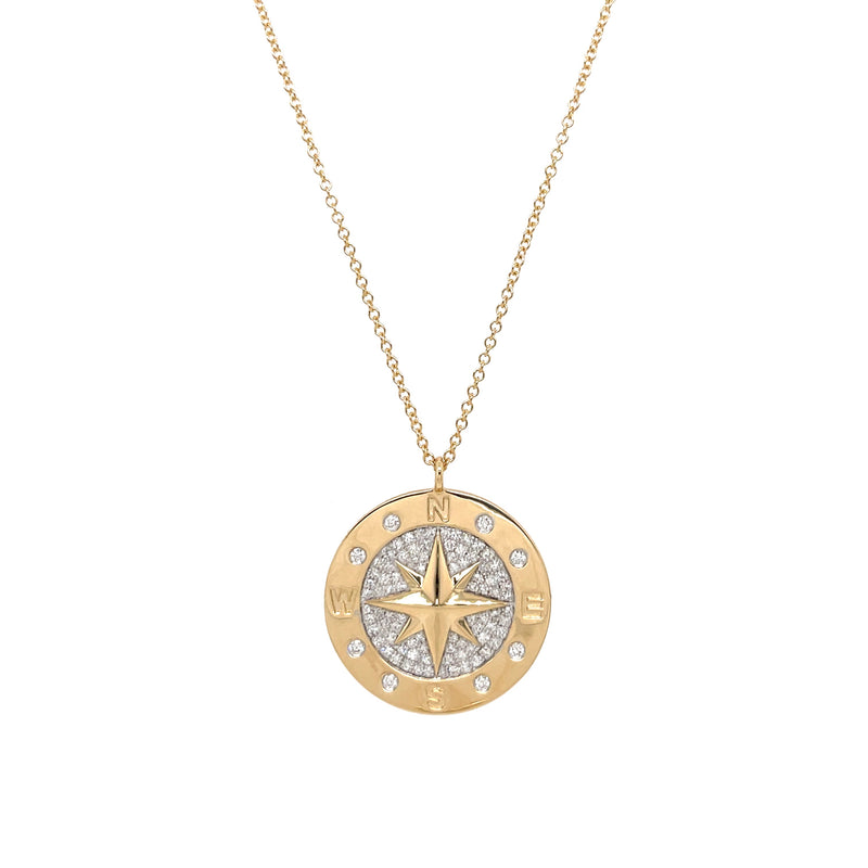 Diamond Compass Necklace