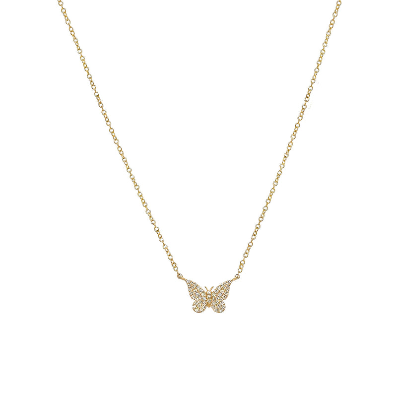 Diamond Butterfly Necklace