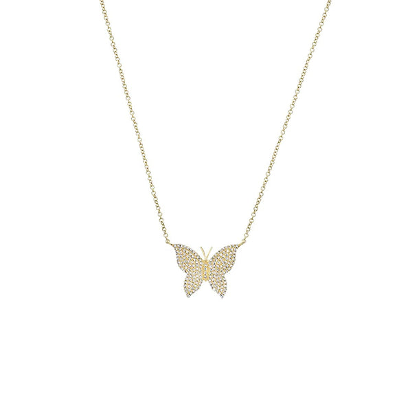Diamond Butterfly Necklace