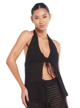 Nora Black Knitted Top