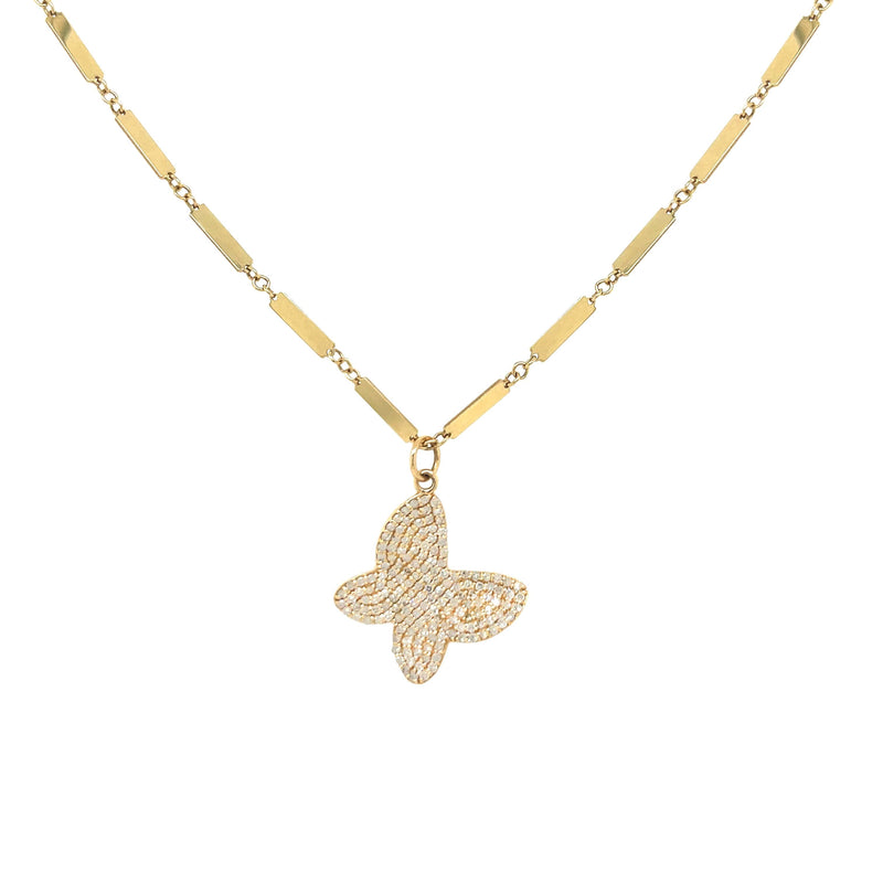 Diamond Butterfly Necklace