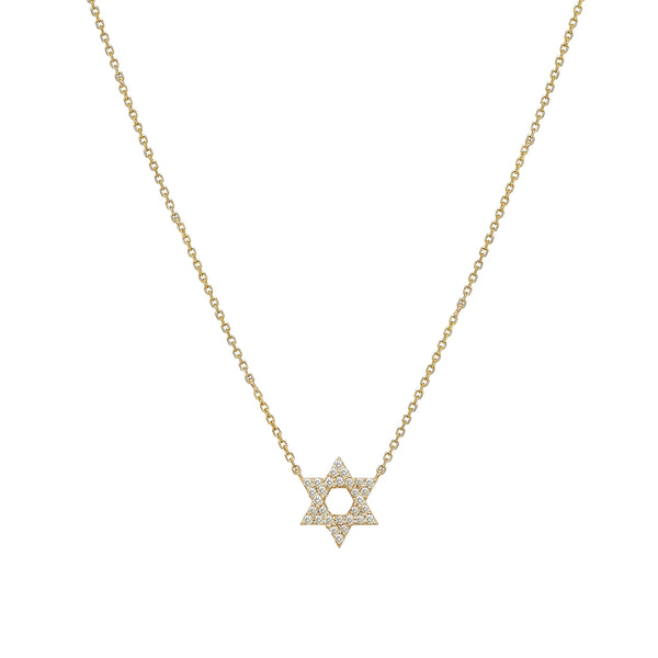 Large Diamond Star Of David Necklace