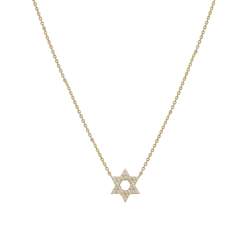 Large Diamond Star Of David Necklace