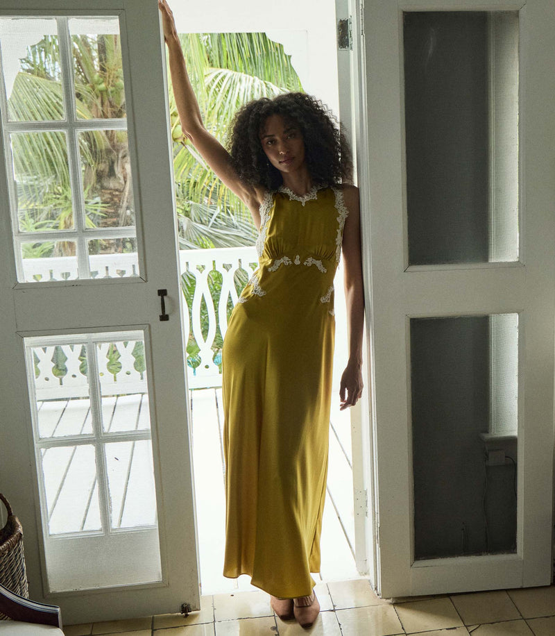 ODELINA DRESS -- OAKMOSS