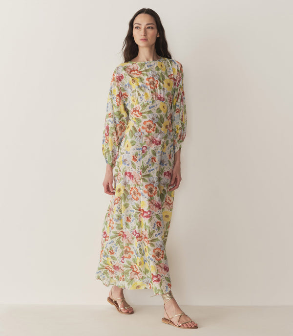 OLIANA DRESS -- BLANC ANEMONE BLOOM