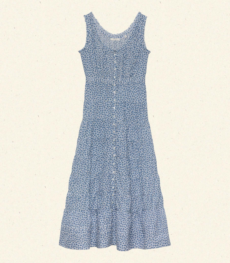 OTTESSA DRESS -- CORNFLOWER HILLSIDE BLOOM