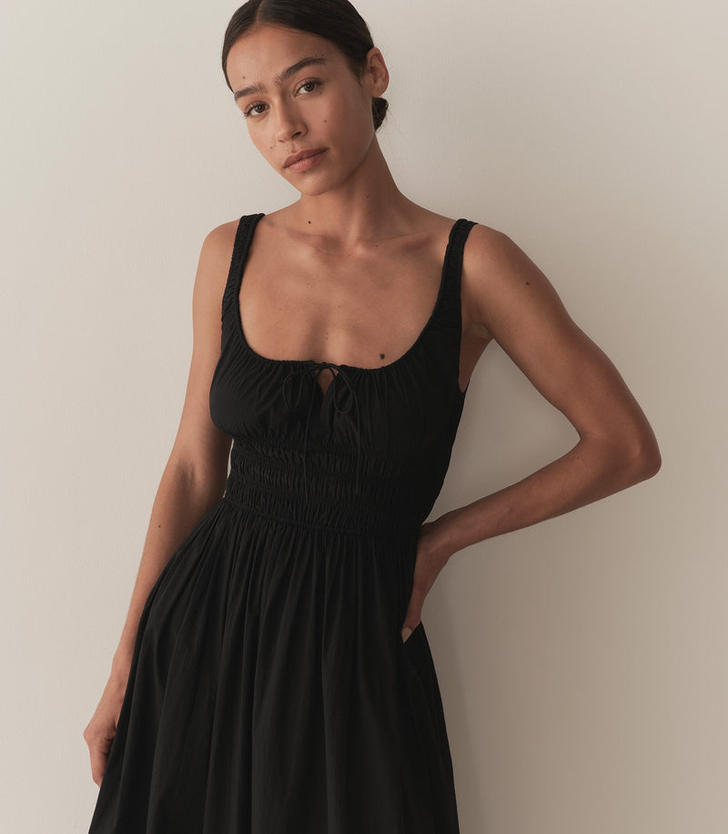 QUILLA DRESS -- BLACK