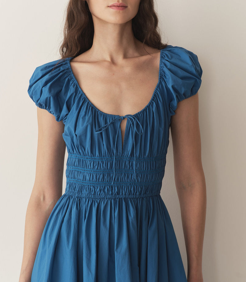 QUINN DRESS -- SOFT COBALT