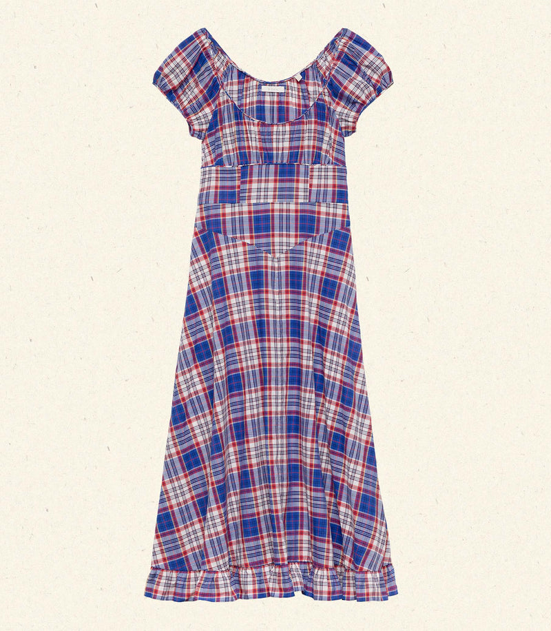 RAMONA DRESS -- COTE D’AZUR PLAID