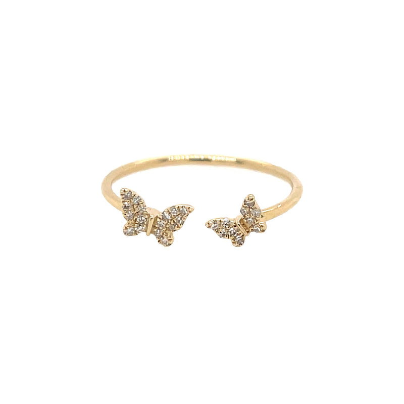 Diamond Butterfly Ring