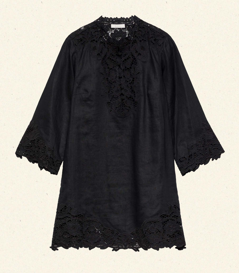 ROSELIE TUNIC -- BLACK