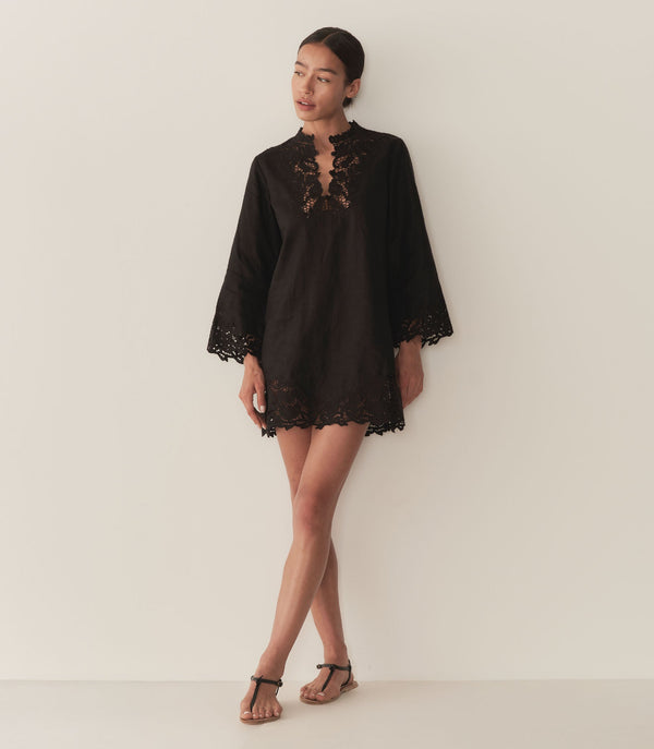 ROSELIE TUNIC -- BLACK