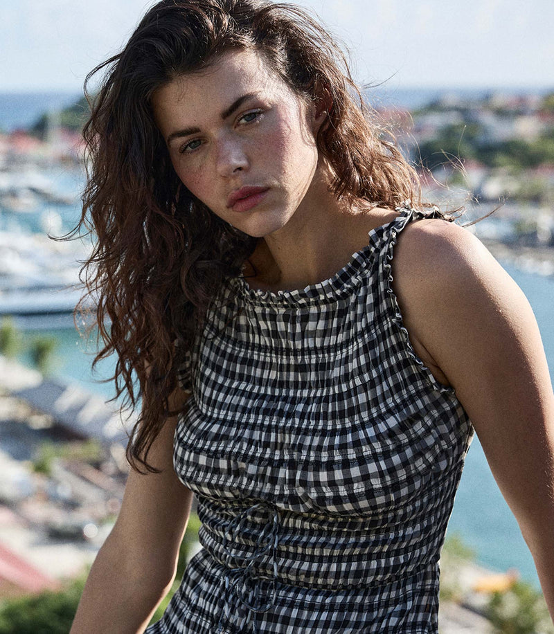 ROSELLA DRESS -- NOIR GRETA GINGHAM