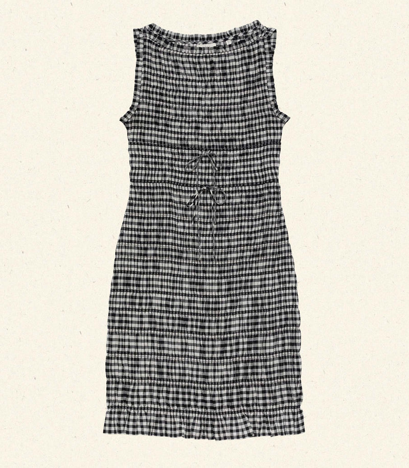 ROSELLA DRESS -- NOIR GRETA GINGHAM