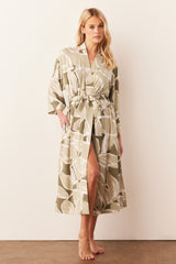 Vera Cloud Jersey Midi Robe in Fern
