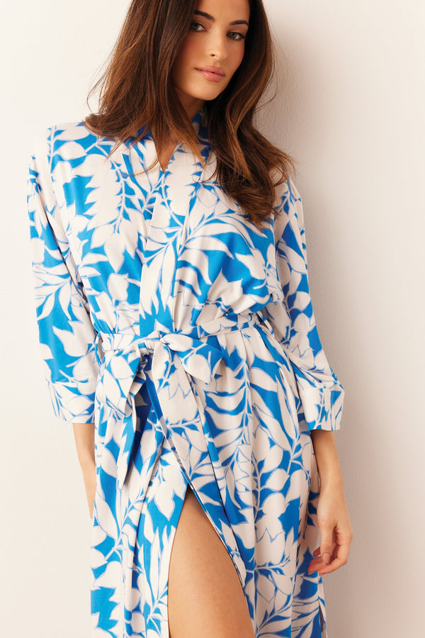 Vera Cloud Jersey Midi Robe in Serene