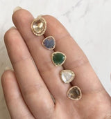 Emerald & Diamond Stud Earrings