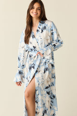 Juliette Luxe Satin Cuff Robe in Gardenia