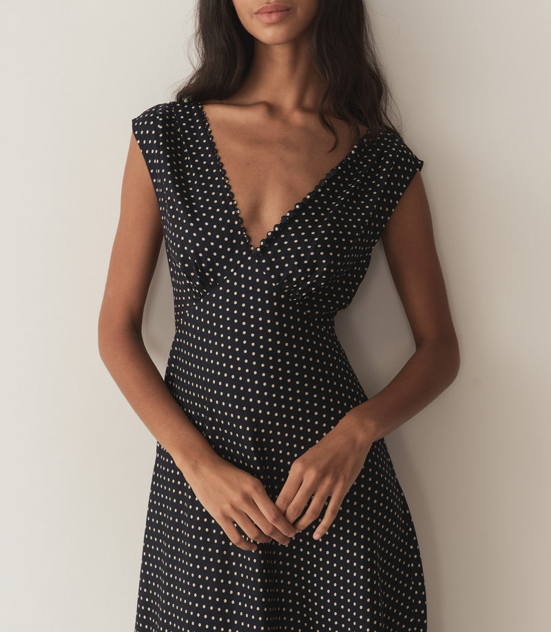 TAHLIA DRESS -- HEPBURN DOT