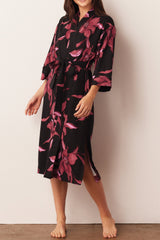 Vera Cloud Jersey Midi Robe in Flora