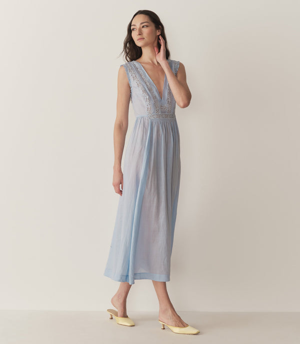 VICTORIA DRESS -- ICY BLUE