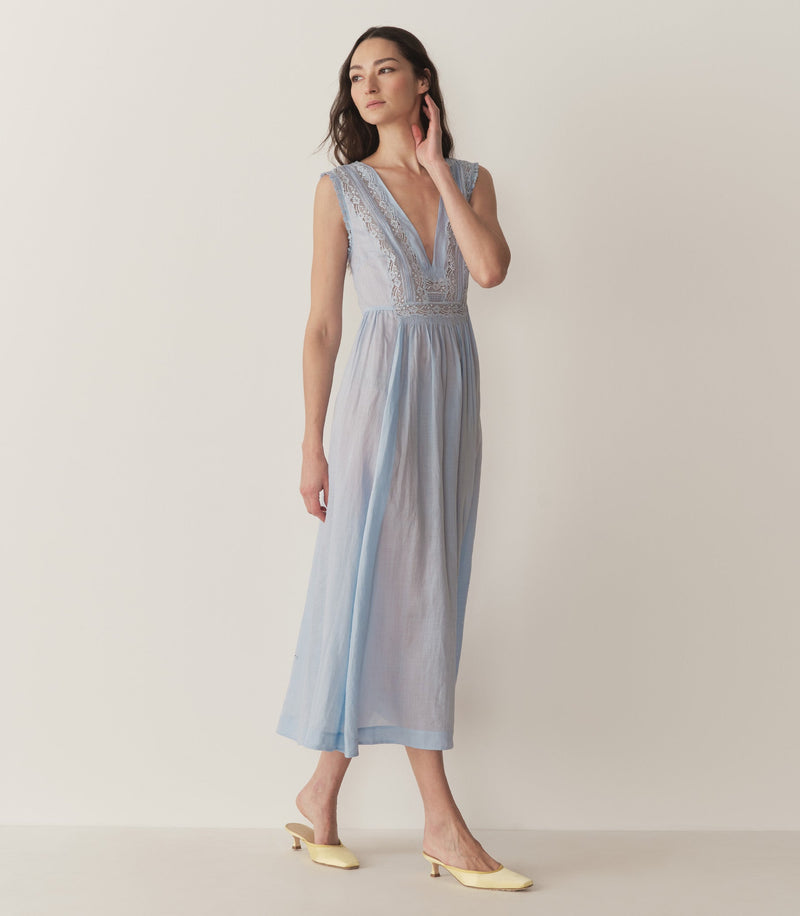 VICTORIA DRESS -- ICY BLUE