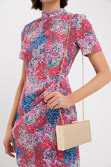 Champagne Precious Metallic Slimline Clutch