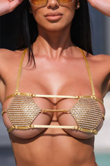 Elsa Top Gold Crystal