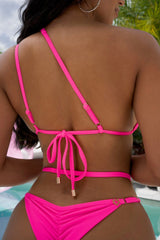 Amber Top Neon Pink Ribbed