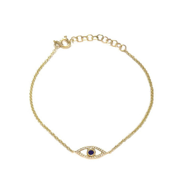Diamond & Sapphire Eye Bracelet